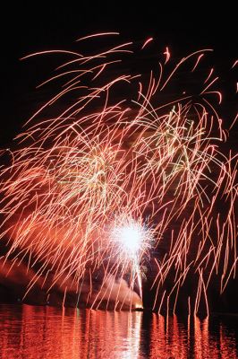 Back By Popular Demand 
And the rockets’ red glare, fireworks bursting in air over Sippican Harbor during the Marion fireworks, which resumed this year after a surge in fundraising efforts to bring the tradition back to Silvershell Beach. Photo by Jean Perry
