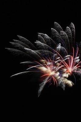 Back By Popular Demand 
And the rockets’ red glare, fireworks bursting in air over Sippican Harbor during the Marion fireworks, which resumed this year after a surge in fundraising efforts to bring the tradition back to Silvershell Beach. Photo by Jean Perry
