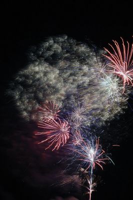 Back By Popular Demand 
And the rockets’ red glare, fireworks bursting in air over Sippican Harbor during the Marion fireworks, which resumed this year after a surge in fundraising efforts to bring the tradition back to Silvershell Beach. Photo by Jean Perry
