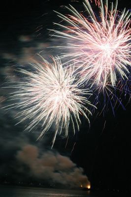 Back By Popular Demand 
And the rockets’ red glare, fireworks bursting in air over Sippican Harbor during the Marion fireworks, which resumed this year after a surge in fundraising efforts to bring the tradition back to Silvershell Beach. Photo by Jean Perry
