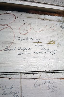 Elizabeth Taber Library
The evidence of visitors to the cupola atop Marion’s Elizabeth Taber Library is still visible in signatures that go back to the 1800s. Photos by Mick Colageo
