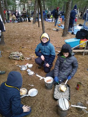 Camp Cachalot
Boy Scout troops from Rochester, Mattapoisett, and Marion participated in the annual Klondike Derby at Camp Cachalot on Saturday, January 19. The event features different competitive tasks to test the participants’ scouting skills. Photos by Michelle Wood
