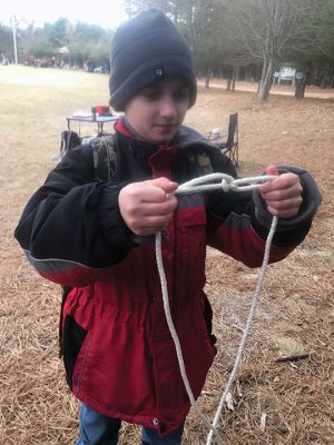 Camp Cachalot
Boy Scout troops from Rochester, Mattapoisett, and Marion participated in the annual Klondike Derby at Camp Cachalot on Saturday, January 19. The event features different competitive tasks to test the participants’ scouting skills. Photos by Michelle Wood
