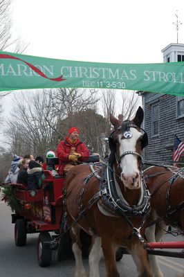 Marion Christmas Stroll
Sunday, December 11, was the annual Marion Christmas Stroll when Santa greets the crowd at Town Wharf before mounting his horse-drawn carriage for a ride through Marion village.
