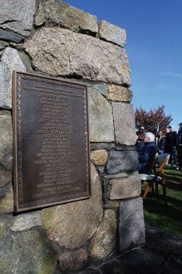 Marion Veteran's Day
James R. Holmes, the J.C. Wylie Chair of Maritime Strategy at the Naval War College in Newport, Rhode Island, spoke to Marion citizens gathered at Old Landing for Veterans Day observances on November 11. Also speaking were Select Board Chair Norm Hills, Town Administrator Jay McGrail, and the Reverend Eric E. Fialho, rector of St. Gabriel’s Episcopal Church. Supporting with their participation were Marion Cub Scouts and the Sippican Elementary School Band under the direction of Hannah Moore. 
