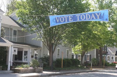 Vote Today
On May 21, 2010, the Marion Annual Town Election was held at the Music Hall on Front Street from 8:00 am to 8:00 pm. The lackluster ballot of incumbents and no contested races promised a sluggish voter turn-out. Photo by Anne O'Brien-Kakley.
