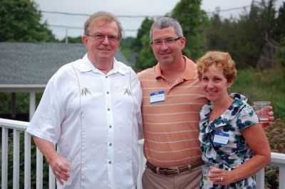 Camp Massasoit’s 50th
Camp Massasoit’s 50th Anniversary, that was held Saturday July 28th at the Mattapoisett YMCA.  About 150 people attended from near and far. Pictured here (left to right) Ron Ward, Gary Blanchette and Jackie (Blanchette) Farese
