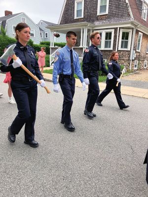 Mattapoisett’s Memorial Day
Mattapoisett’s Memorial Day Observances were highlighted by community-wide participation that included hosts Florence Eastman American Legion Post 280, the Police and Fire departments, Scouts performing color-guard duties, the Old Hammondtown Elementary School Band, Showstoppers, students Hadley Perron and Geneva Gerrior and others. Photos by Marilou Newell
