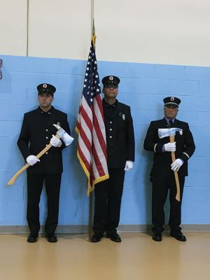 Mattapoisett’s Memorial Day
Retired Navy Commander Colby Rottler addressed attendees at Mattapoisett’s Memorial Day ceremonies that began at Center School. Photos by Marilou Newell
