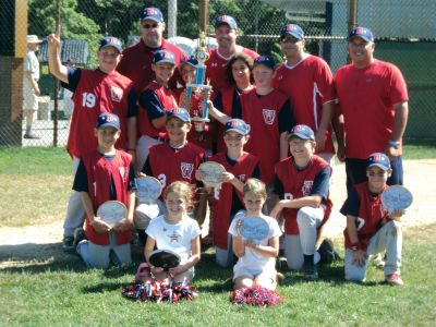 Mattapoisett Youth Baseball
The Mattapoisett Youth Baseball Association 11U All-Star team won the South Plymouth tournament beating Raynham 6-4 in the finals. Pictured here are: Will Saunders, Patrick Cummings, Cam Hamilton, Landon Goguen, Jared Gammell, Tyler Mourao, John Breault, Noah Greany, Sean Nutter, and James Dwyer. Coaches were Patrick Breault, Lee Hamilton, Scott Greany, and Jamie Dwyer. Cheerleaders were Grace Greany and Katherine Dwyer. Photo courtesy of Devon Hamilton.
