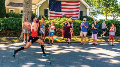 Mattapoisett Road Race 
The 50th running of the Mattapoisett 5 Mile Road Race took place on July 4. Margot Appleton and Trevor Wysong were the respective female and male winners. Photos by Ryan Feeney
