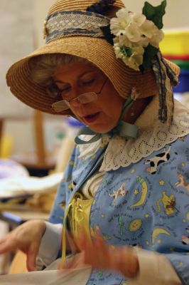 Mother Goose
The children of Ms. Boudreau's kindergarten class were among the Center School students who enjoyed a visit from Mother Goose (Anne-Marie Forer) on the morning of December 9, 2011. The event was arranged by the Mattapoisett PTA, Arts and Humanities Committee. Photo by Anne Kakley.
