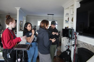 The Weekend on Cape Cod When Everything Changed
A positive vibe permeates the movie set of “The Weekend on Cape Cod When Everything Changed,” which is being filmed in Mattapoisett this month. Working long hours, the do-it-all staff improvises daily to provide support and supply nourishment for actors and crew. The story follows an Iranian immigrant who marries her billionaire boss's son to maintain her American visa, but the green-card arrangement encounters unexpected challenge when the bride’s besties bring boyfriends with their cross-cultural baggage.
