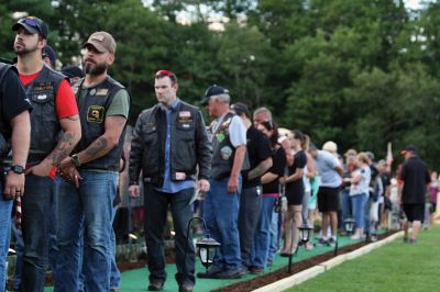 A Moving Experience 
Thousands arrived on Thursday to welcome the Moving Wall, a half-scale replica of the Washington, D.C. Vietnam War Memorial Wall. The Moving Wall visited Wareham from August 17-21. Photos by Jean Perry
