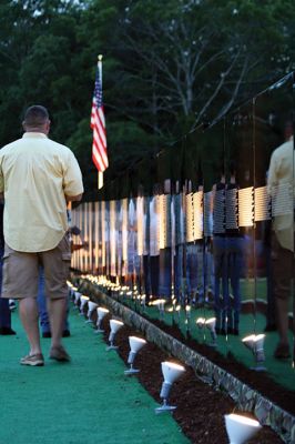 A Moving Experience 
Thousands arrived on Thursday to welcome the Moving Wall, a half-scale replica of the Washington, D.C. Vietnam War Memorial Wall. The Moving Wall visited Wareham from August 17-21. Photos by Jean Perry
