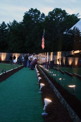 A Moving Experience 
Thousands arrived on Thursday to welcome the Moving Wall, a half-scale replica of the Washington, D.C. Vietnam War Memorial Wall. The Moving Wall visited Wareham from August 17-21. Photos by Jean Perry
