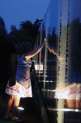 A Moving Experience 
Thousands arrived on Thursday to welcome the Moving Wall, a half-scale replica of the Washington, D.C. Vietnam War Memorial Wall. The Moving Wall visited Wareham from August 17-21. Photos by Jean Perry
