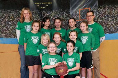 Marion Recreation Basketball 
Marion Recreation Basketball Team “Lynx” Back row left to right: Coach Lisa Horan, Ansley Rivera, Dana Leroy, Abby Horan, and Coach Tim Horan, Middle Row left to right: Maria Ramsey, Kari Marvel, Ruth Harris, Meghan Horan and Tali O’Leary, Front row left to right: Meghan Berg and Jackie Barrett, Not pictured: Leah Scott
