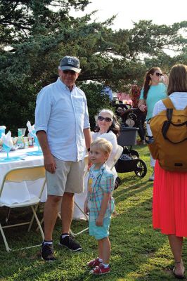 Community Picnic
The Mattapoisett Land Trust held its annual community picnic on August 3 at the Munro Preserve, complete with oyster service. Taking first place for best centerpiece was Table 29 with its Barbie theme. The Whale, at Table 1, was runner-up, and the Bird table (27) was third. Seth Asser and Gary Brown provided live music for the BYOB event. Photos by Mick Colageo
