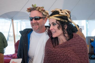 Freezin' for a Reason 2014
Participants in the 2014 Polar Plunge on January 1 were encouraged to wear costumes for the event, which raised thousands of dollars for the BAM Foundation. BAM is an organization that offers financial assistance to families battling cancer to help offset the unexpected costs of cancer treatment. Hundreds of people turned out for the event, with over a hundred participants who plunged into 34 degree waters, just a few degrees warmer than the 28 degree air temperature that morning.  Photo by Felix Perez
