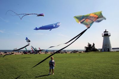 Ned's Point Wind
Saturday's visitors to Ned's Point were greeted by a sky full of spectacular animated kites depicting sea life. Photos by Mick Colageo
