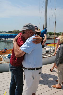 Cooper Newton 
Cooper Newton received an emotional welcome home from his parents Peter and Marley Newton, his girlfriend Autumn Horsey and a host of extended family and friends. The Mattapoisett native sailed his 27-foot boat Why Worry on a solo journey that took him as far as Turks and Caicos south of the Bahamas. His adventures included a surprise passenger in a raccoon that found his boat during a coastal storm. Photos by Mick Colageo and Cooper Newton
