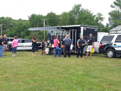 National Night Out Against Crime
Tuesday, August 2, was the annual National Night Out Against Crime on the school grounds of Old Rochester Regional. The Mattapoisett, Marion, and Rochester Police Departments were joined by the Tri-Town Fire and EMS Departments, Marion Harbormaster, and Marion Recreation. The event aims to help prevent drug abuse and encourage camaraderie between citizens and first responders. Photos by Andrea Ray
