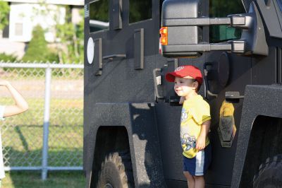 Police Patrol 
Tuesday, August 1, was National Night Out at ORR and across the country, with local Tri-Town and regional police departments hosting the event aimed at raising awareness of community police efforts. Photos by Jean Perry
