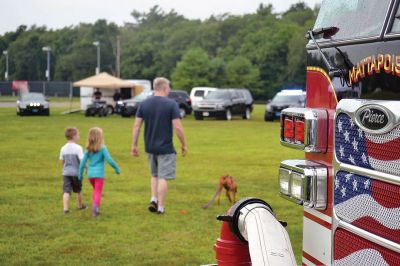 National Night Out
EEE can’t stop the NNO! (And neither can a little rain and thunder.) Despite an EEE “high risk” alert, the 7th annual Tri-Town National Night Out on Tuesday, August 6, was underway in front of ORR attracting locals to enjoy a summer afternoon of interacting with our emergency first responders and exploring the tools of their trade. Photos by Jonathan Comey
