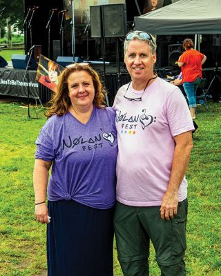 Nolan Fest
The first-ever Nolan Fest was held on July 11 at Silvershell Beach in Marion to honor the late Nolan Gibbons, who tragically passed away on August 18, 2020. The festival featured live music and words presented by area and national contributors, along with video tributes and a fire show. Nolan's parents, Warren and Sheila Gibbons, of Marion, hosted the event that included Acapop! Kids members Eliza Pryor and Preston Howell. Photos by Ryan Feeney
