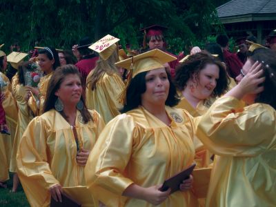 Old Colony Graduation
139 members of the Old Colony Class of 2010 donned their red and gold robes on June 6, 2010 and graduated from what former superintendent David Ferreira called the finest vocational/technical school in New England. Photo by Sarah K. Taylor.
