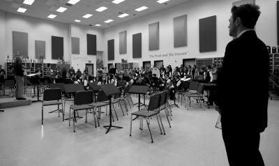 Silver Medal
The Old Hammondtown School Concert Band receives positive feedback at a clinic held after the MICCA Concert Festival performance on Friday, April 8, 2011. The band, led by Music Director Paul Halpainy, received a silver medal award. Photo by Anthony Goulart.
