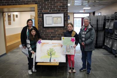 Old Hammondtown School’s 5th Grade poster contest
Paige Mallioux won first place and Willow Ruel second in Old Hammondtown School’s 5th Grade poster contest with the theme “Be a Cool Community, Plant Trees.” The Massachusetts Department Conservation and Recreation (DCR) recognizes Mattapoisett as one of the state’s Tree City USA member municipalities, and one of the town’s member activities is the annual art contest that fosters awareness in next generations about precious resources. 
