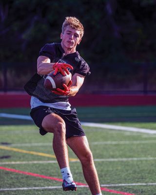 Old Rochester Regional High School football team
the Old Rochester Regional High School football team during a recent game in the Cape Cod 7v7 League, a traditional Wednesday night tune-up schedule for the MIAA fall season that fast approaches. Photos by Ryan Feeney
