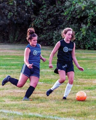 Mariner Soccer
Monday night’s action in the high school girls soccer summer league at Mariner Soccer league. Photo by Ryan Feeney
