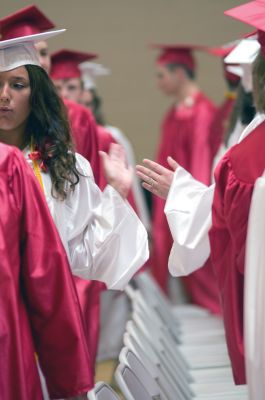 ORR Graduation
There was much pomp and circumstance when the Class of 2010 graduated from Old Rochester Regional High School on June 5, 2010. Despite the rain, the students smiled as they greeted their future of possibilities. Speakers included National Honor Society president Kelsey Jean Frink and Valedictorian Jean Smith. Photo by Felix Perez. 
