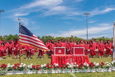 ORR Class of 2021
Saturday’s commencement exercises at Old Rochester Regional High School saw 188 members of the Class of 2021 graduate, and they and their families heard speeches from Valedictorian Katelyn Luong and Class President Bess Pierre, along with words from keynote members of the district and school administration. Cary Humphrey, who is leaving the ORR School Committee after a decade of service including his role as chairperson, handed out diplomas. Photos by Ryan Feeney
