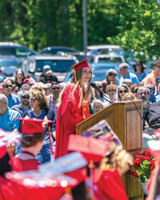 ORR Class of 2021
Saturday’s commencement exercises at Old Rochester Regional High School saw 188 members of the Class of 2021 graduate, and they and their families heard speeches from Valedictorian Katelyn Luong and Class President Bess Pierre, along with words from keynote members of the district and school administration. Cary Humphrey, who is leaving the ORR School Committee after a decade of service including his role as chairperson, handed out diplomas. Photos by Ryan Feeney
