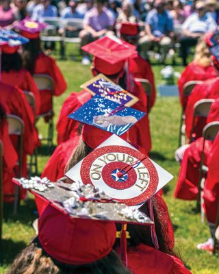 ORR Class of 2021
Saturday’s commencement exercises at Old Rochester Regional High School saw 188 members of the Class of 2021 graduate, and they and their families heard speeches from Valedictorian Katelyn Luong and Class President Bess Pierre, along with words from keynote members of the district and school administration. Cary Humphrey, who is leaving the ORR School Committee after a decade of service including his role as chairperson, handed out diplomas. Photos by Ryan Feeney - June 10, 2021 edition
