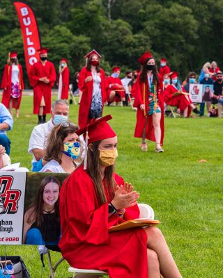 ORR Class of 2020
Old Rochester’s graduating class tosses their Graduation Caps in the air to celebrate graduating during the ceremony held on August 8, 2020. Photo by Ryan Feeney
