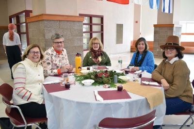30th Annual Tri-Town Thanksgiving Banquet for Seniors
Over 170 seniors from the Tri-Towns enjoyed a full turkey dinner served by over 60 Grade 7-8 student volunteers at the 30th Annual Tri-Town Thanksgiving Banquet for Seniors held on Nov. 19 at the Old Rochester Regional Junior High School. Over 50 door prizes included holiday gift sets, small home items, gift cards and over 60 meals were sent as to-go meals to Tri-Town and Wareham Council on Aging locations for seniors unable to attend the banquet in person. The event was made possible by donations from the 
