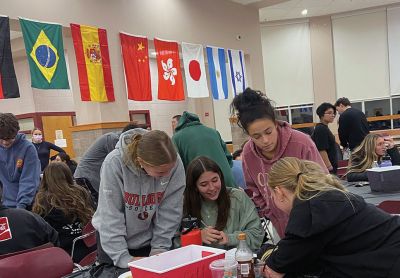 Trivia Night 
From left, Old Rochester Regional High School seniors Kamryn Rodrigues, Elizabeth Harrington, Cole Goldie and Sara Costa were among approximately 75 students who attended ORR’s National Honor Society's Trivia Night on December 7. Photos courtesy ORR District
