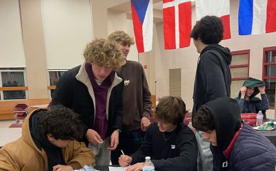 Trivia Night 
From left, Old Rochester Regional High School seniors Kamryn Rodrigues, Elizabeth Harrington, Cole Goldie and Sara Costa were among approximately 75 students who attended ORR’s National Honor Society's Trivia Night on December 7. Photos courtesy ORR District
