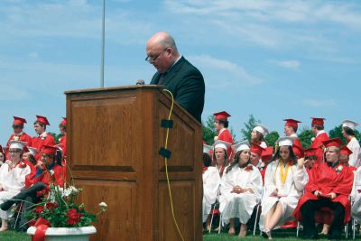 ORRHS Class of 2012
On Saturday June 9, members of ORRHS Class of 2012 graduated beneath blue skies on the high school’s football field in front of a crowd of proud families, friends, faculty and staff. Photo by Katy Fitzpatrick. 
