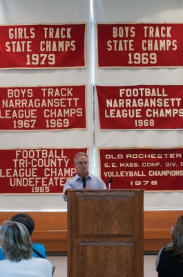 Old Rochester Regional Athletic Hall of Fame
June 21 marked the official Old Rochester Regional Athletic Hall of Fame induction of alumni athletes whose accomplishments will forever be remembered. During an induction banquet, the ORRAHOF honored athletes Charles Jefferson, Steven Heath, Tom DeCosta, Cornelia Dougall, Gretchen Hamer McDonald, and Peter Borsari. Also inducted was trainer Andrew Mendes, Coach Jim Hubbard, and the 1962 Cross Country Team. Photo by Felix Perez
