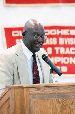 Old Rochester Regional Athletic Hall of Fame
June 21 marked the official Old Rochester Regional Athletic Hall of Fame induction of alumni athletes whose accomplishments will forever be remembered. During an induction banquet, the ORRAHOF honored athletes Charles Jefferson, Steven Heath, Tom DeCosta, Cornelia Dougall, Gretchen Hamer McDonald, and Peter Borsari. Also inducted was trainer Andrew Mendes, Coach Jim Hubbard, and the 1962 Cross Country Team. Photo by Felix Perez
