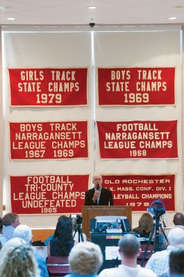 Old Rochester Regional Athletic Hall of Fame
June 21 marked the official Old Rochester Regional Athletic Hall of Fame induction of alumni athletes whose accomplishments will forever be remembered. During an induction banquet, the ORRAHOF honored athletes Charles Jefferson, Steven Heath, Tom DeCosta, Cornelia Dougall, Gretchen Hamer McDonald, and Peter Borsari. Also inducted was trainer Andrew Mendes, Coach Jim Hubbard, and the 1962 Cross Country Team. Photo by Felix Perez
