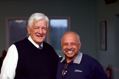 ORRHS Hall of Fame
Coach Frank Almeida and Mikey Silva at ORRHS get together.
(photo by Felix Perez)
