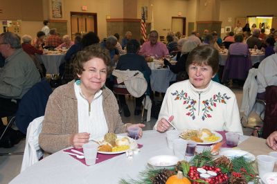 ORRJH Thanksgiving Banquet 
ORR Junior High School eighth-graders hosted the annual Thanksgiving Banquet for Tri-Town Seniors on Sunday, November 22. About 90 student volunteers helped pass out turkey dinners and raffle prizes, and cafeteria staff also volunteered their time to provide a delicious meal of thanks to area senior citizens. Photos by Colin Veitch
