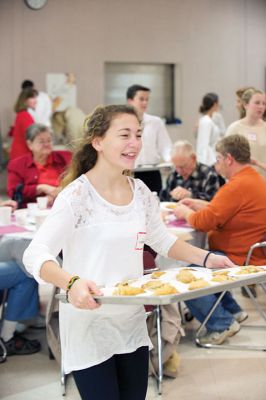 ORRJH Thanksgiving Banquet 
ORR Junior High School eighth-graders hosted the annual Thanksgiving Banquet for Tri-Town Seniors on Sunday, November 22. About 90 student volunteers helped pass out turkey dinners and raffle prizes, and cafeteria staff also volunteered their time to provide a delicious meal of thanks to area senior citizens. Photos by Colin Veitch
